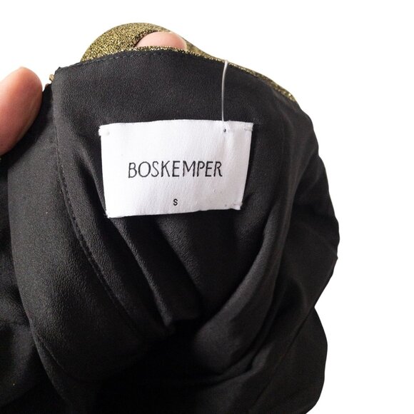 Boskemper Gold Glitter Mini Dress SZ S New Years Party Dress - Picture 3 of 11